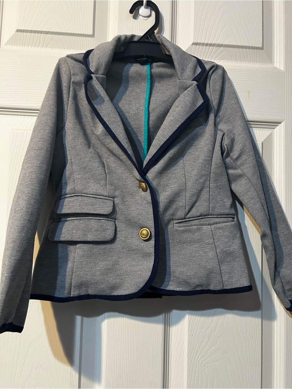 Tommy Hilfiger Grey Blazer with Navy Trim